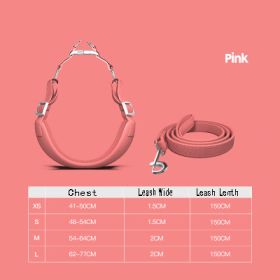 Per Harness with leash (Option: Pink-L)